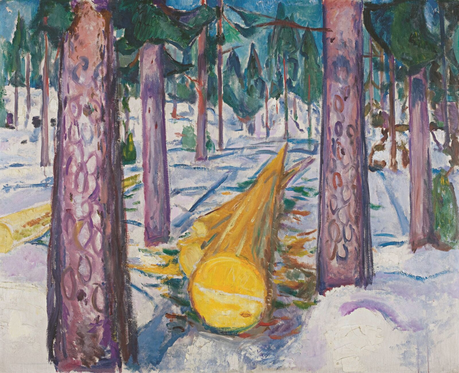 Edvard Munch: Der gelbe Baumstamm , 1912