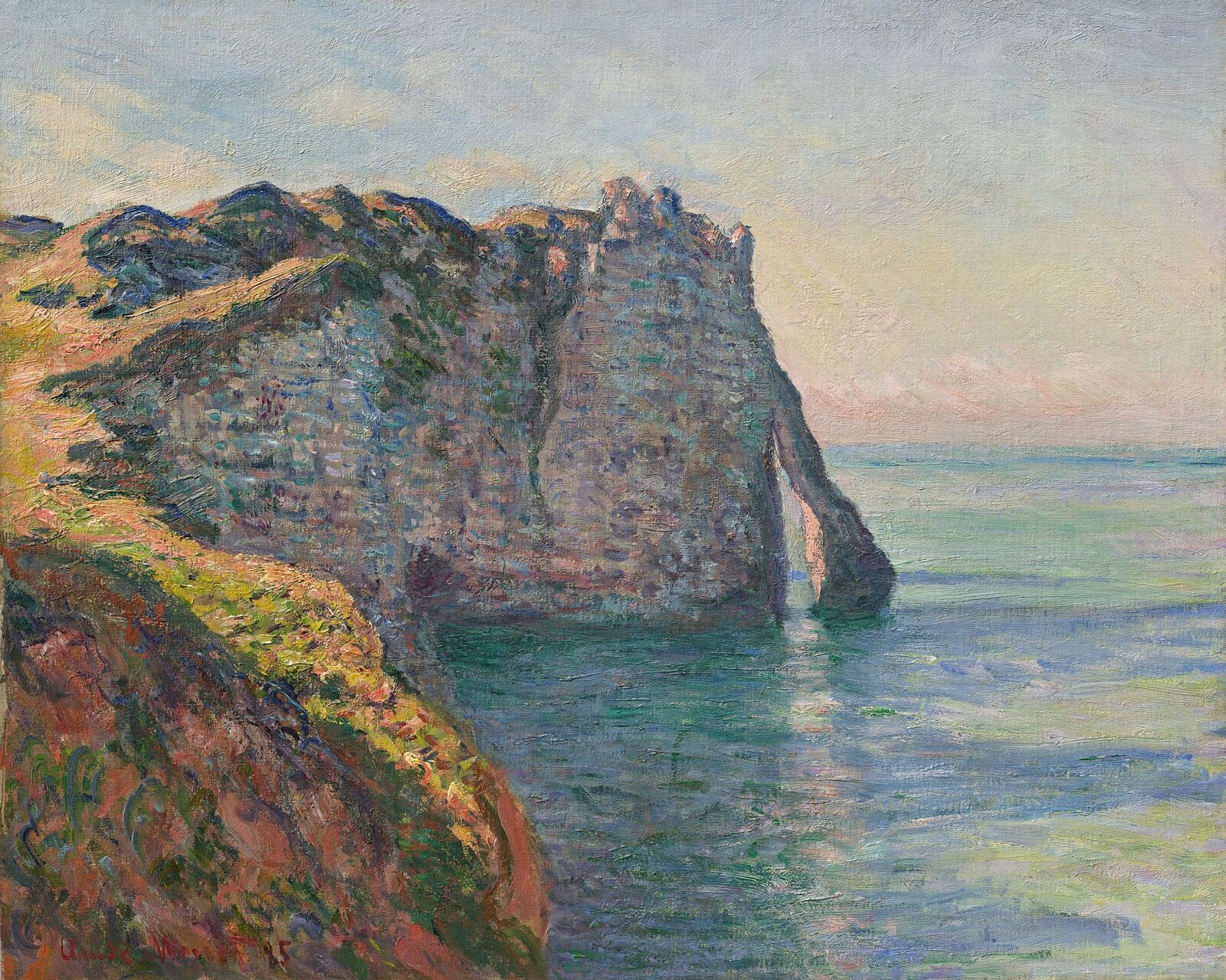 Claude Monet, The Cliff and the Porte d’Aval , 1885 , 