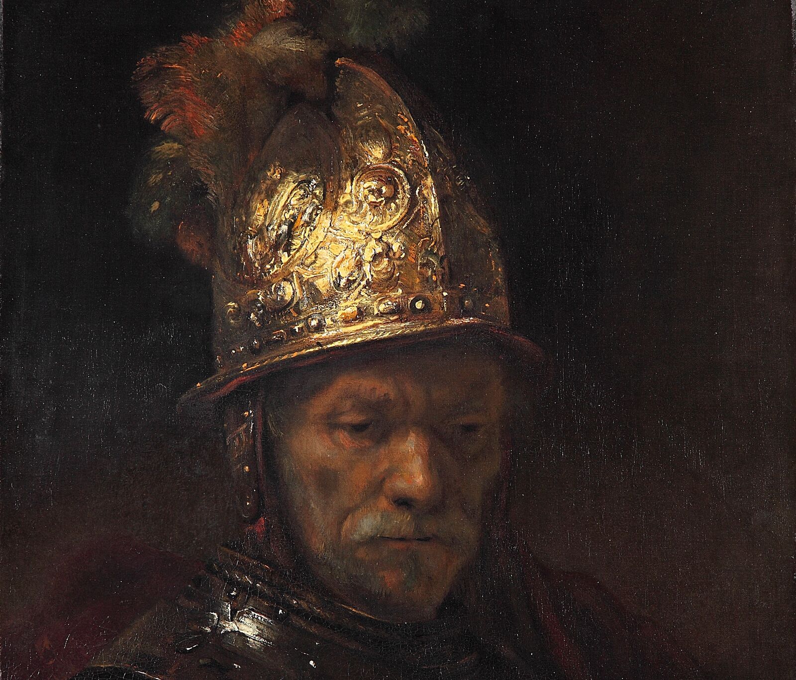 Umkreis Rembrandt Harmensz van Rijn, Der Mann mit dem Goldhelm, 1650-1660, Kat.Nr. 811A