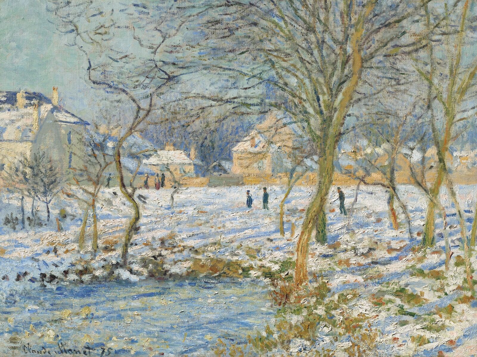 Claude Monet:  The Pond, Snow Effect,  1874/75