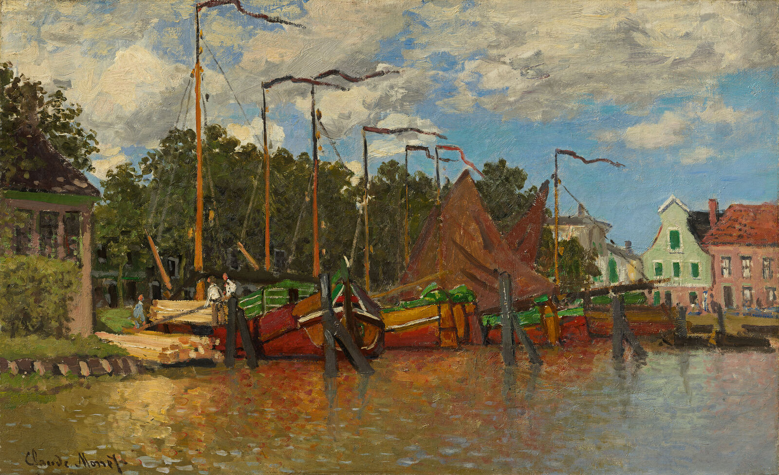 Claude Monet:  Schiffe in Zaandam,  1871