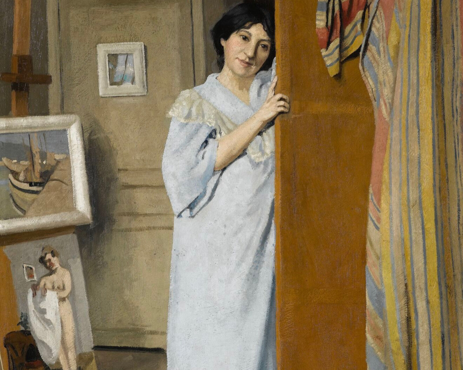  Félix Vallotton,&nbsp; Madame Vallotton im Morgenrock, 1902, Staatgalerie Stuttgart (Ausschnitt) 
