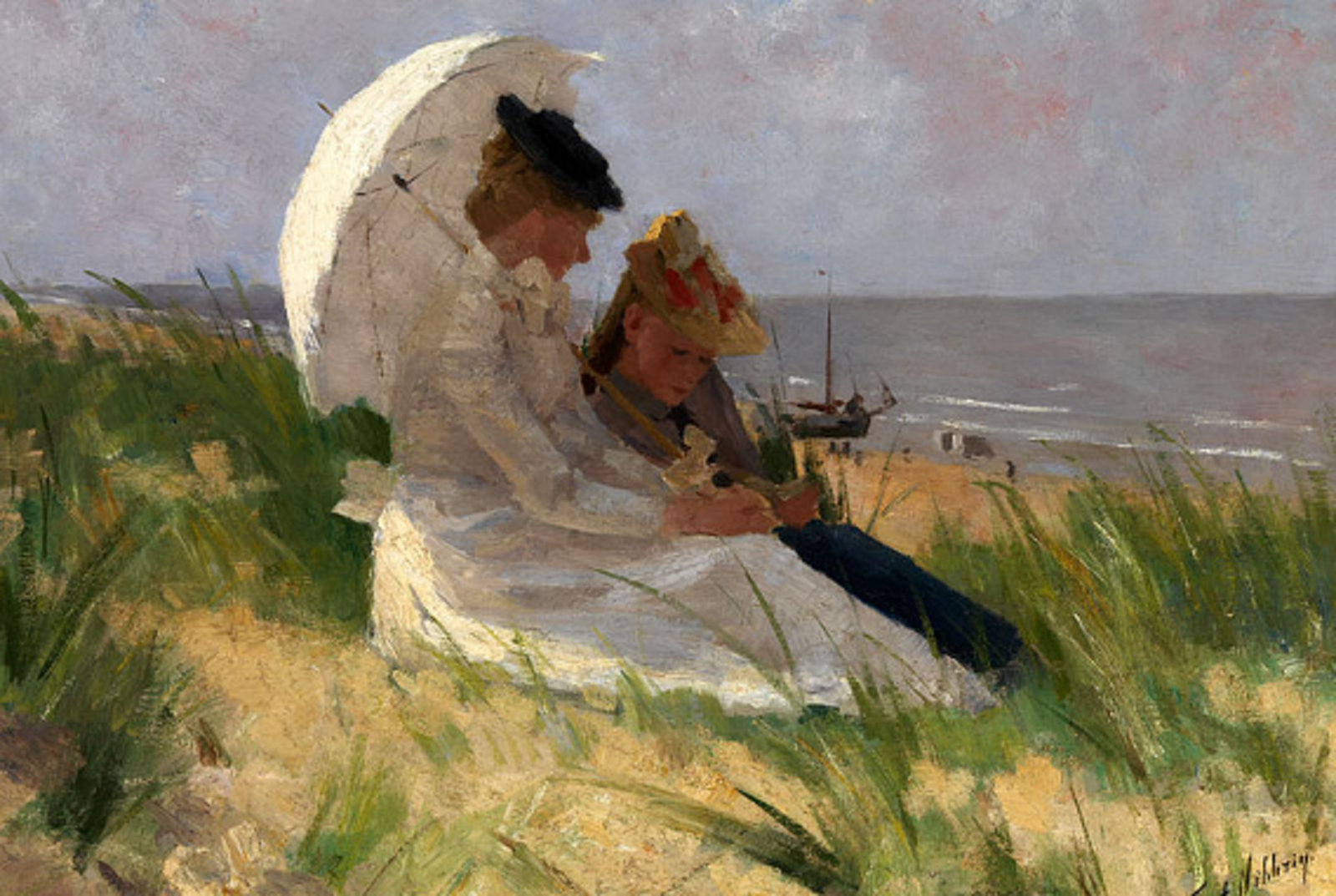 Ferdinand Hart Nibbrig: In den Dünen von Zandvoort , 1891-92, Singer Laren, Schenkung P. J. Hart Nibbrig 1981