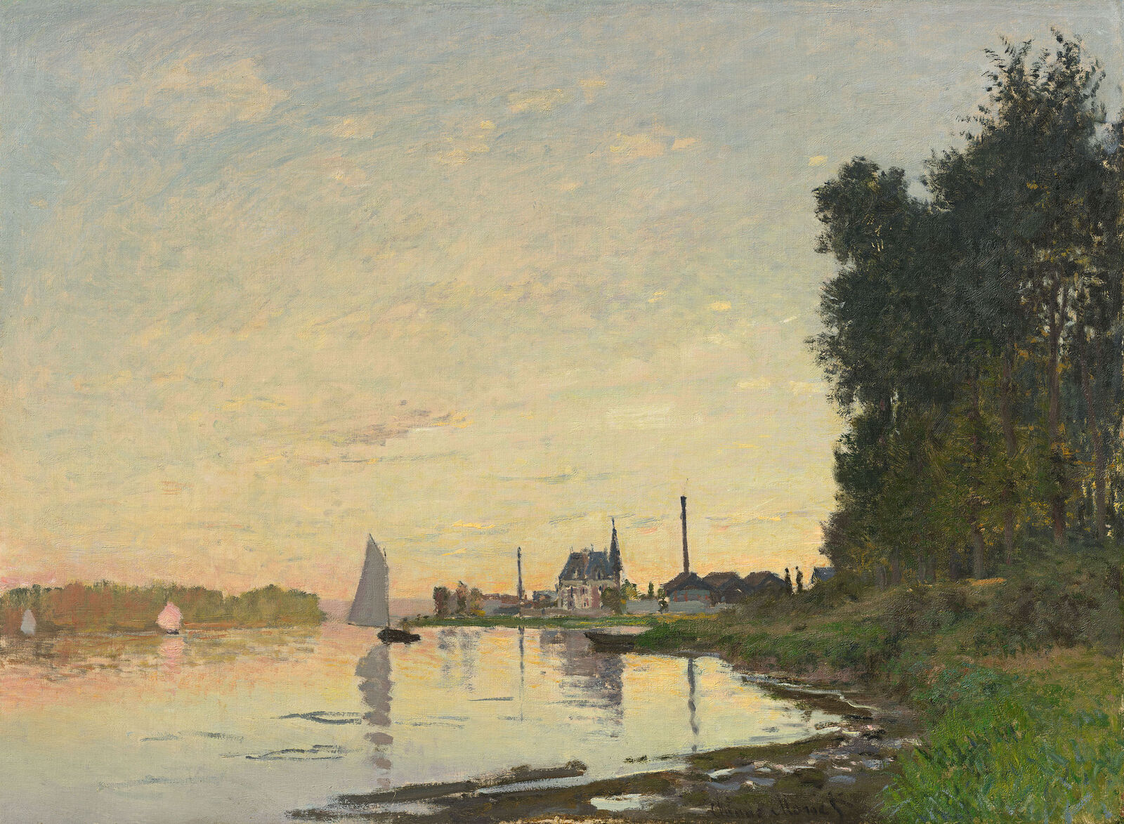 Monet war fasziniert von dem sich wandelnden Charakter der industriell aufstrebenden Stadt Argenteuil – Schornsteine am Horizont zeugen von der Industrialisierung. In der Kunstphotographie sind solche Motive hingegen eine Seltenheit.