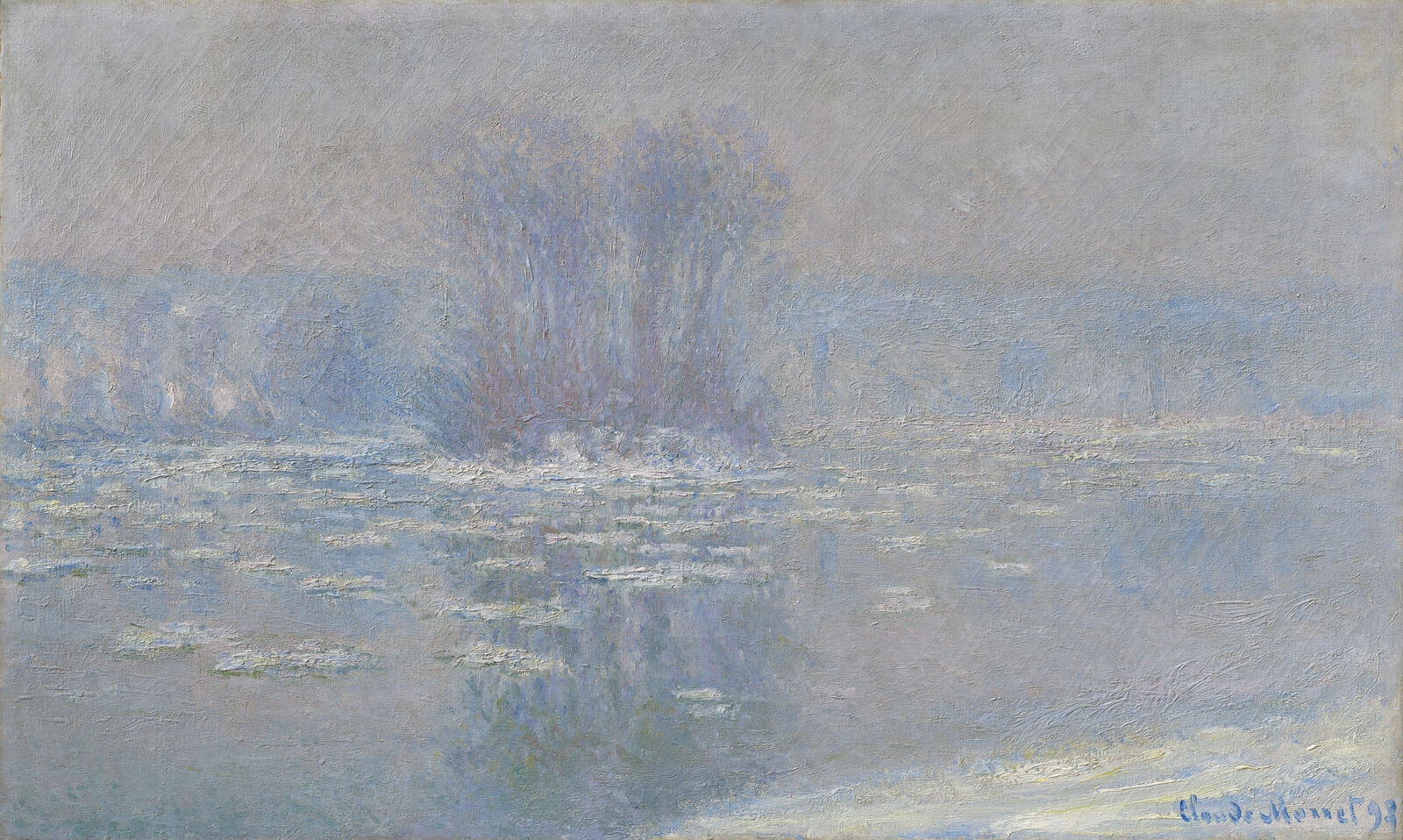  1893 malte Claude Monet die treibenden Eisschollen auf der Seine als&nbsp;eine Symphonie in Pastell. Selbst&nbsp;klirrende Kälte hielt die Impressionisten nicht davon ab, im Freien zu malen. 
