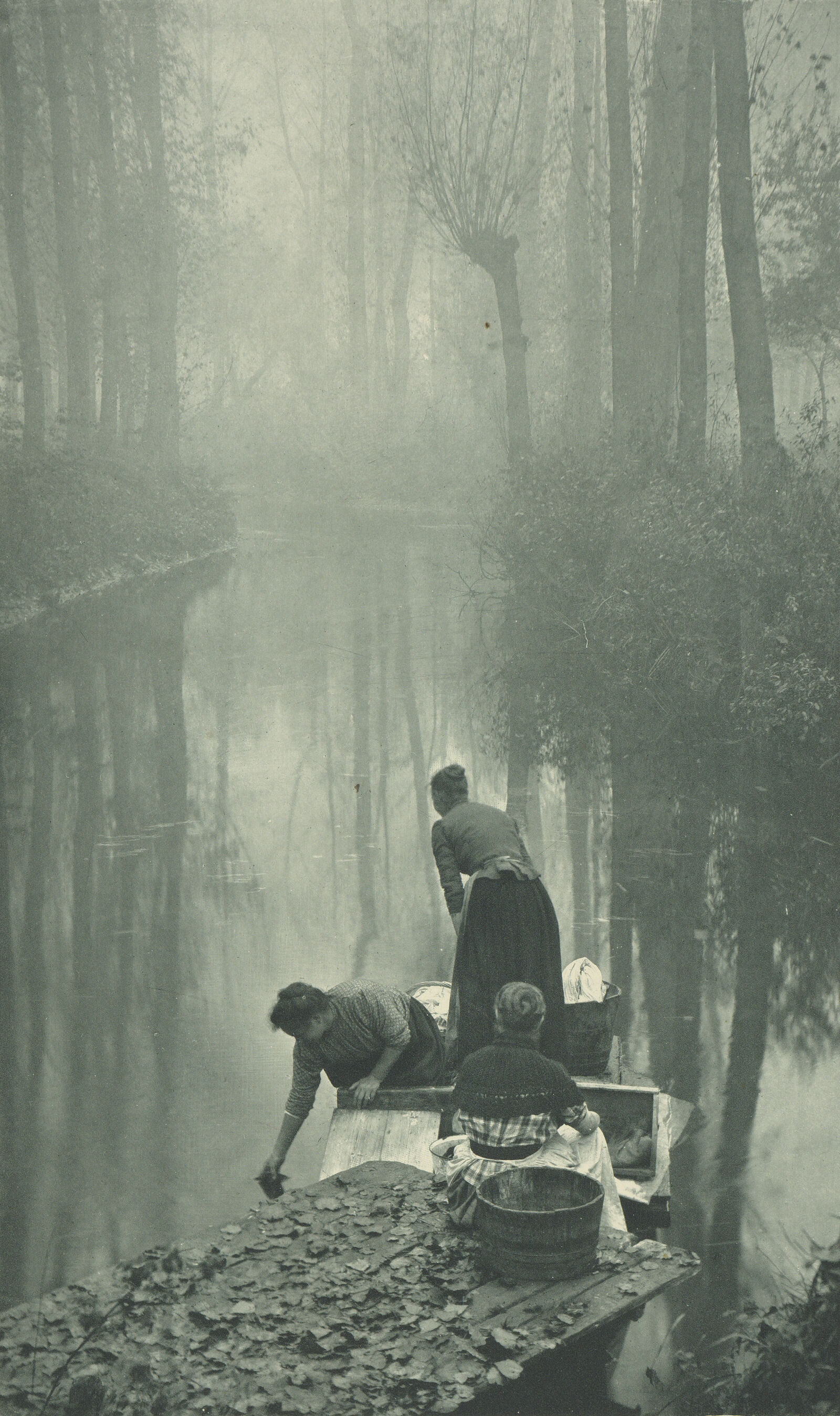  Constant Puyos ausgeklügelte Komposition der  Wäscherinnen  spielt mit Schärfe und Unschärfe. 
