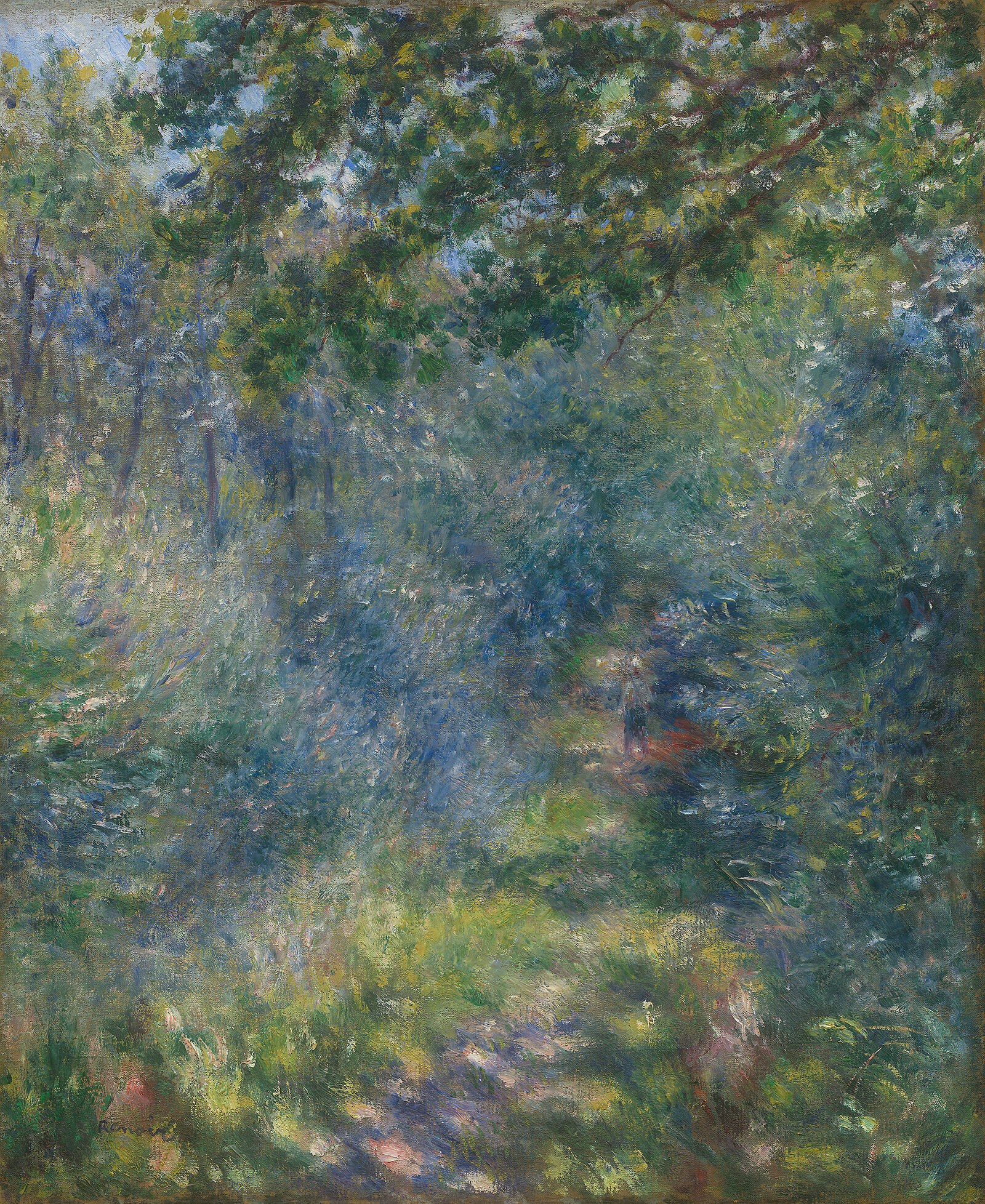 Wie die Maler der Generation vor ihm in Barbizon erkundete auch Pierre-Auguste Renoir waldiges Terrain. Die Auflösung der Formen trieb der Impressionismus immer weiter voran.