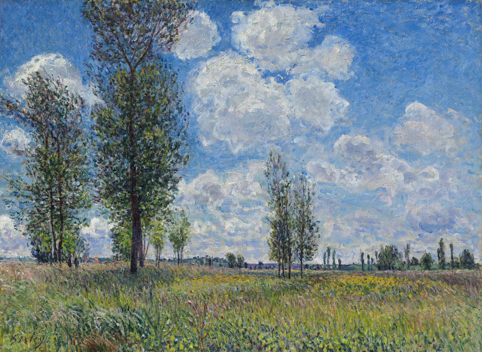 Cumulus oder Cirrocumulus? Alfred Sisleys Gemälde verraten einen präzisen Blick für die charakteristischen Wolkenformationen.
