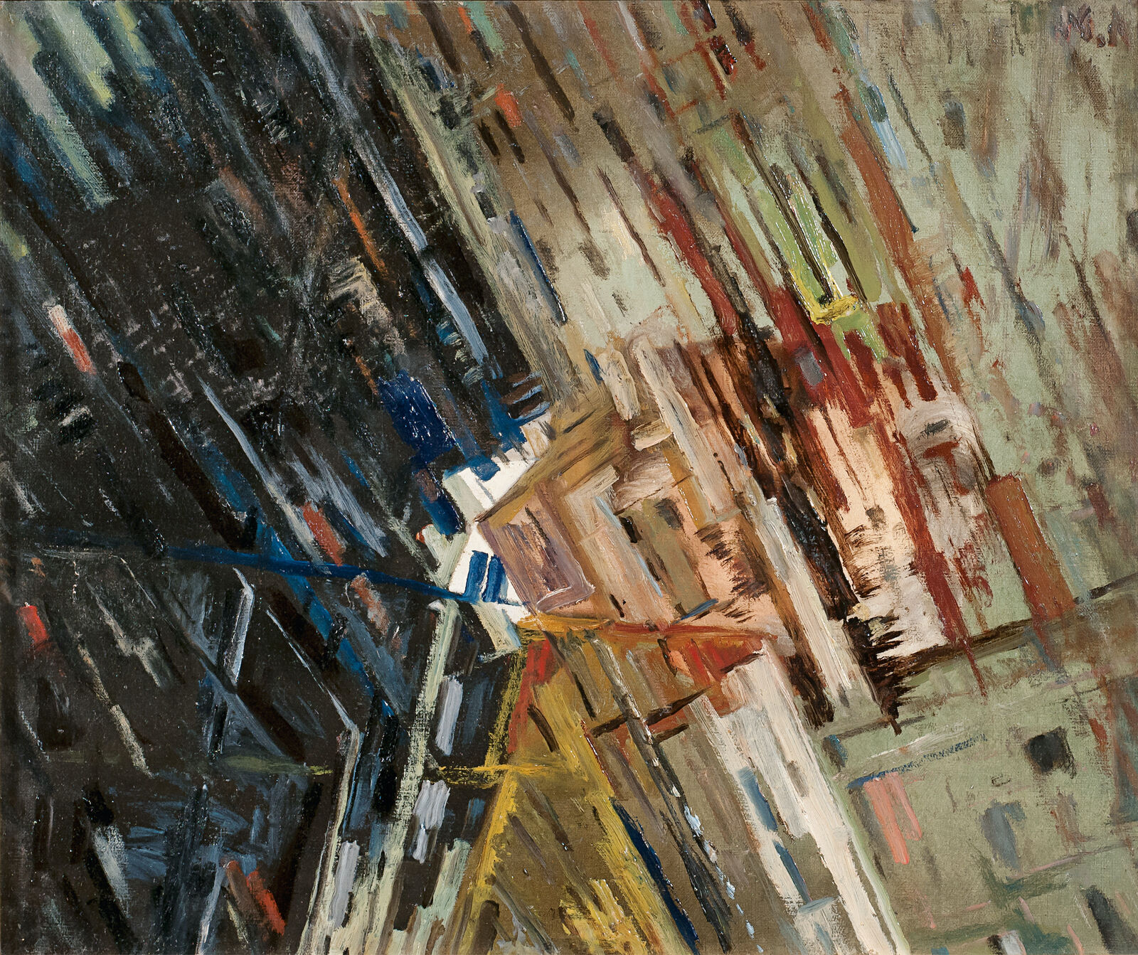 Mikhail Larionov: City at Night: A Rayonist Composition, 1912–14, Collection of Vladimir Tsarenkov, London