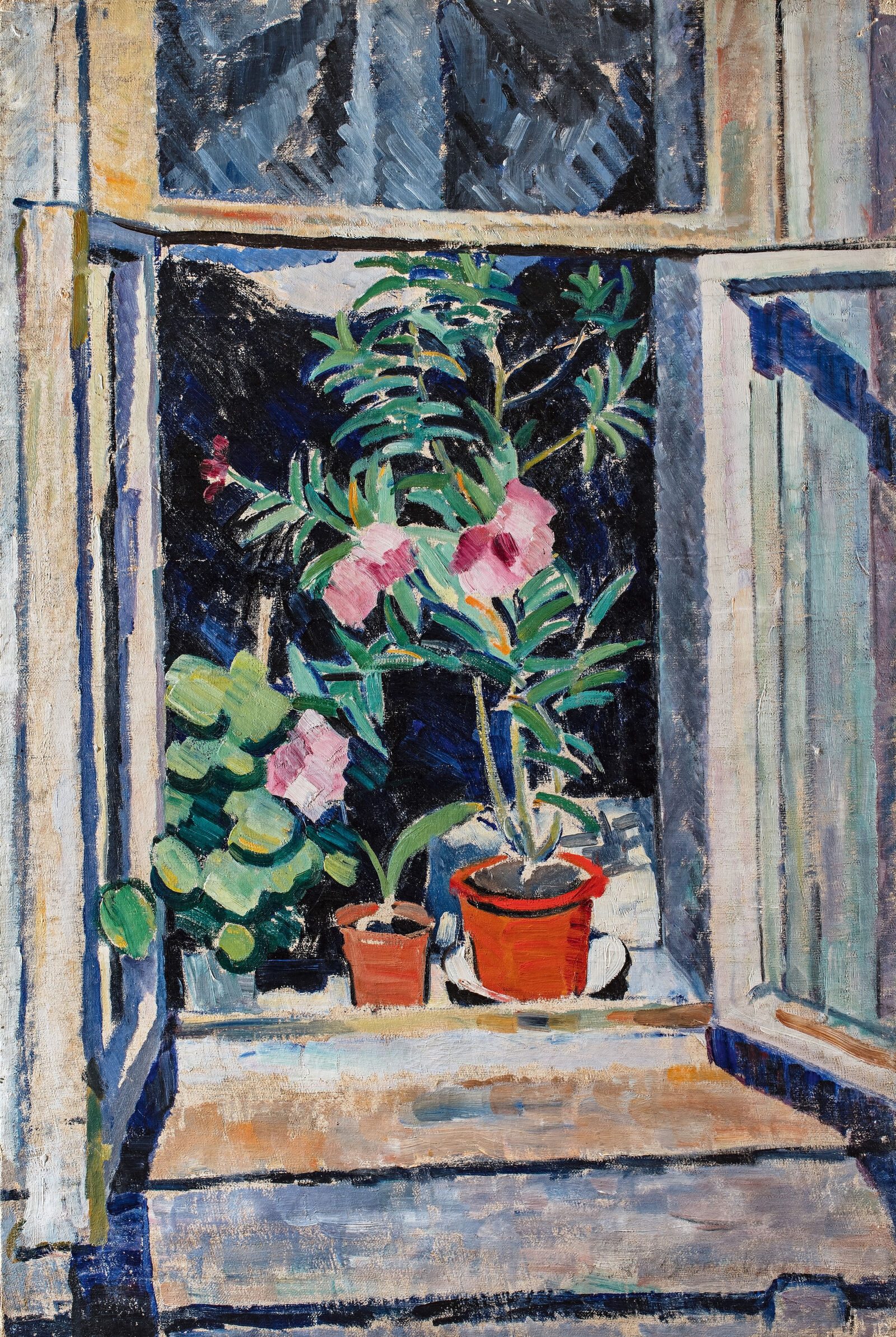 Olga Rozanova: Flowers on the Windowsill, ca. 1910, Collection of Iveta and Tamaz Manasherov, Moscow