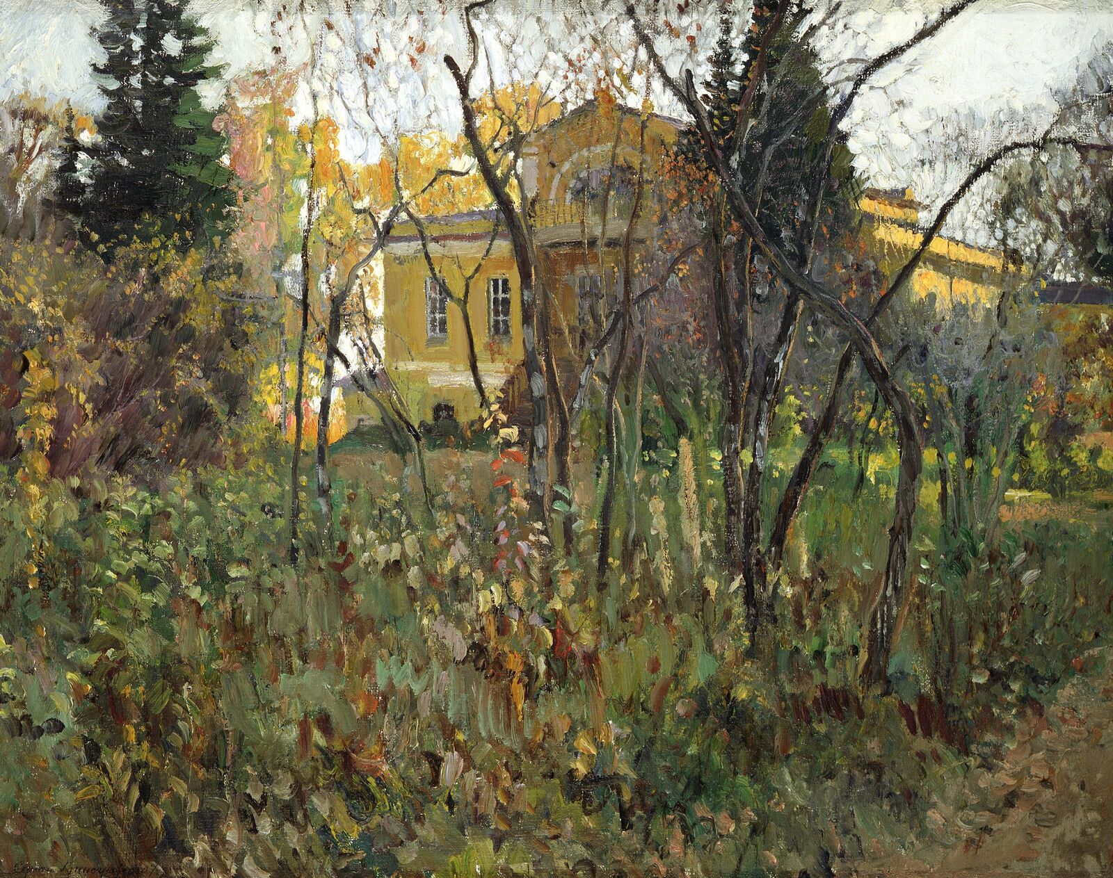 Sergei Vinogradov: At a Country Estate in Autumn, 1907, State Tretyakov Gallery, Moscow