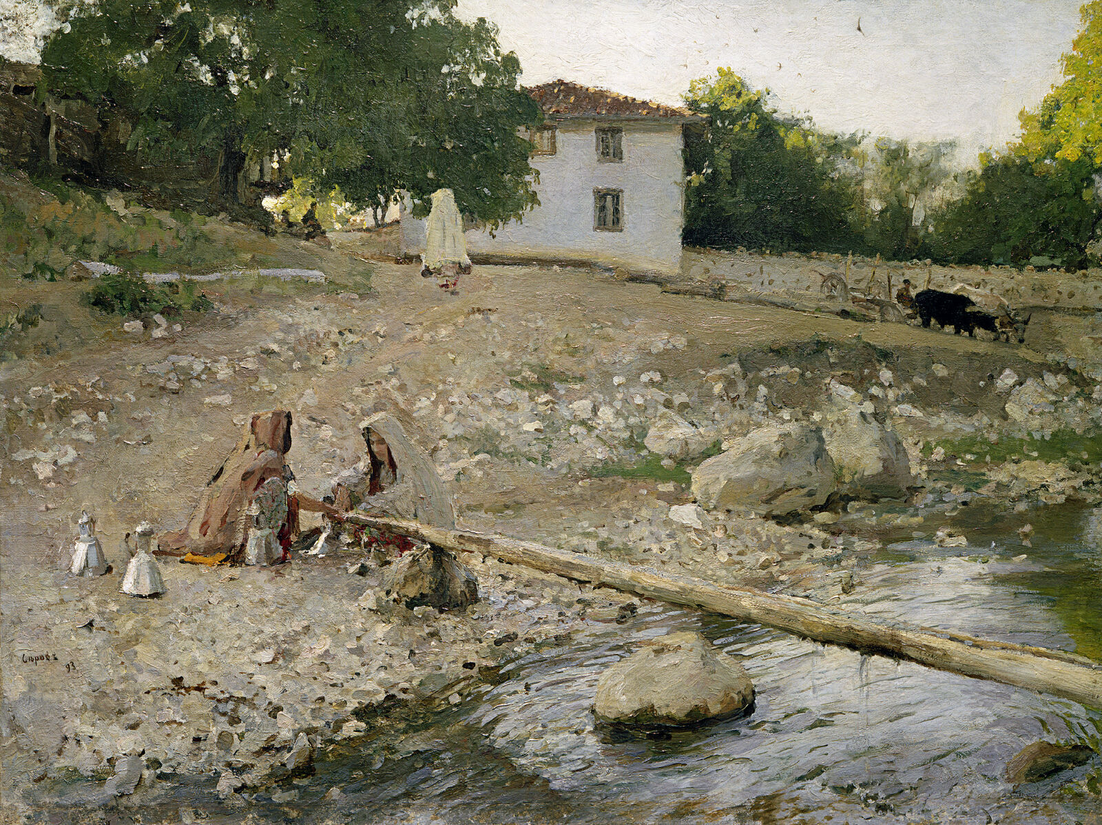 Valentin Serow:  Tatarinnen am Fluss. Krim,  1893, Staatliche Tretjakow-Galerie, Moskau