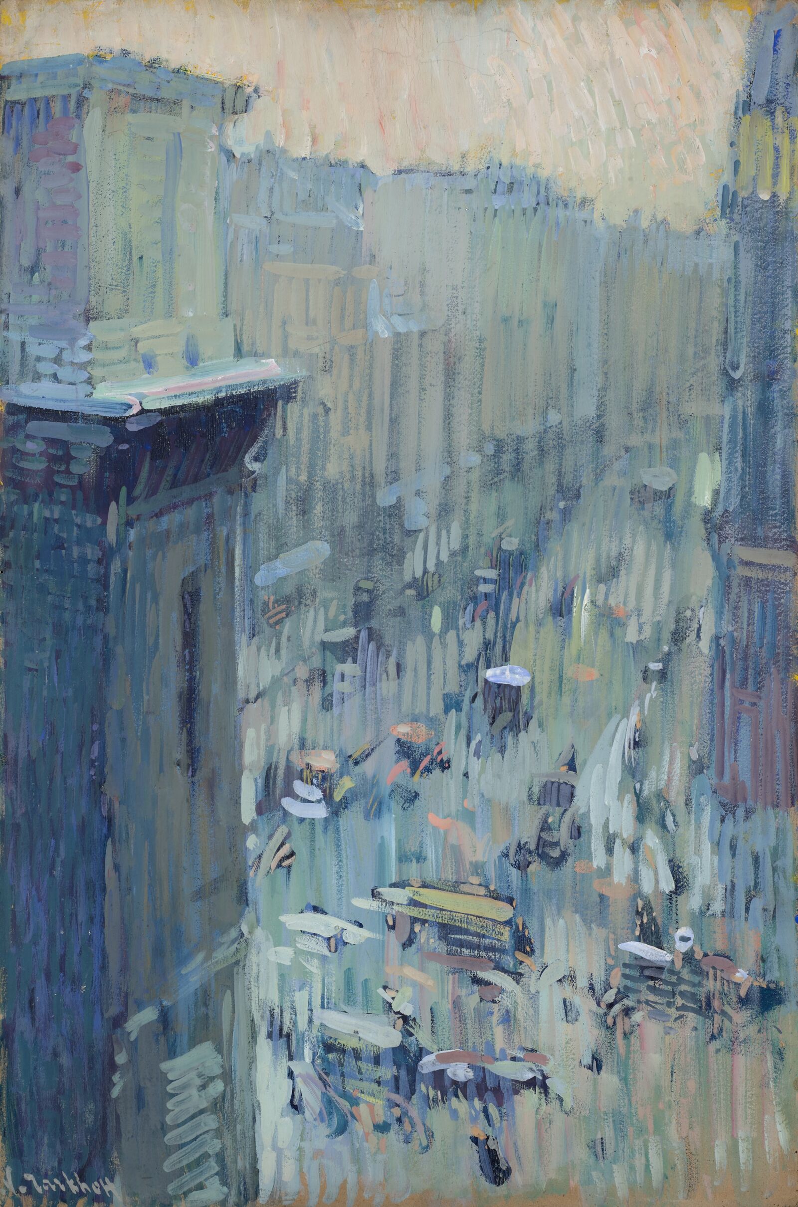 Nicolas Tarkhoff: Eine Straße im Pariser Vorort Saint-Martin, 1901, Staatliche Tretjakow-Galerie, Moskau

