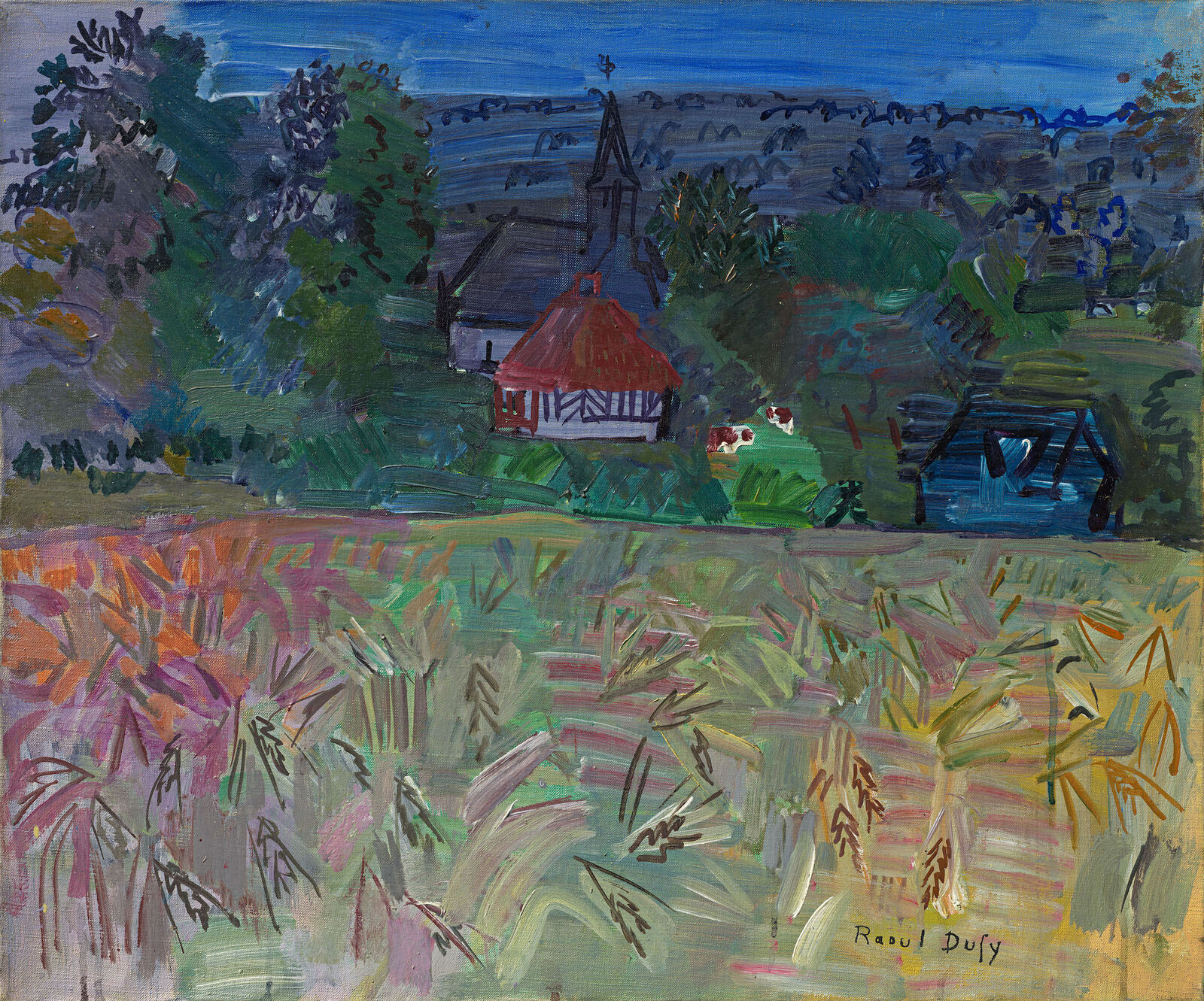 Raoul Dufy:  Wheatfield in Normandy,  ca. 1935