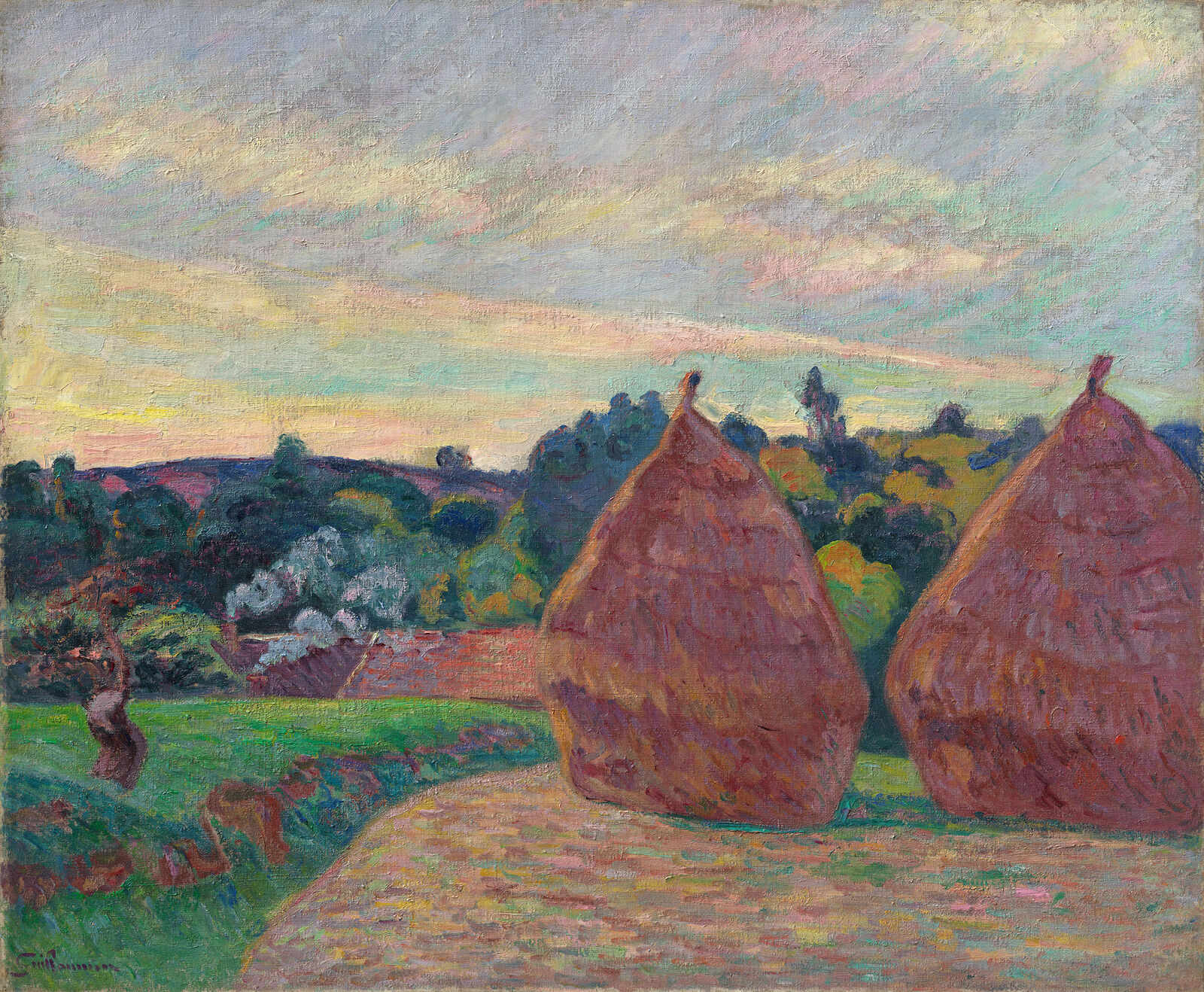 Armand Guillaumin: Getreideschober in der Île-de-France, um 1894