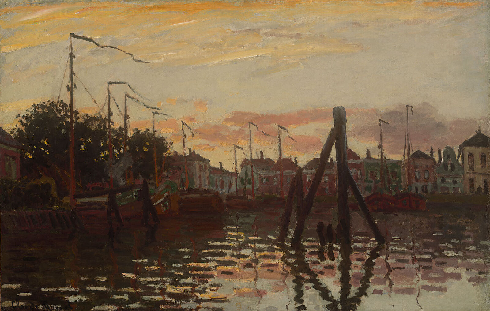 Claude Monet: Der Hafen von Zaandam, 1871