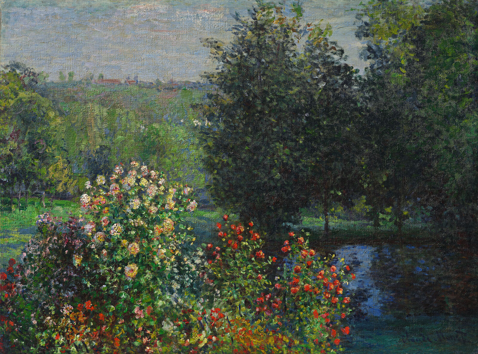 Claude Monet: Die Rosensträucher im Garten von Montgeron, 1876