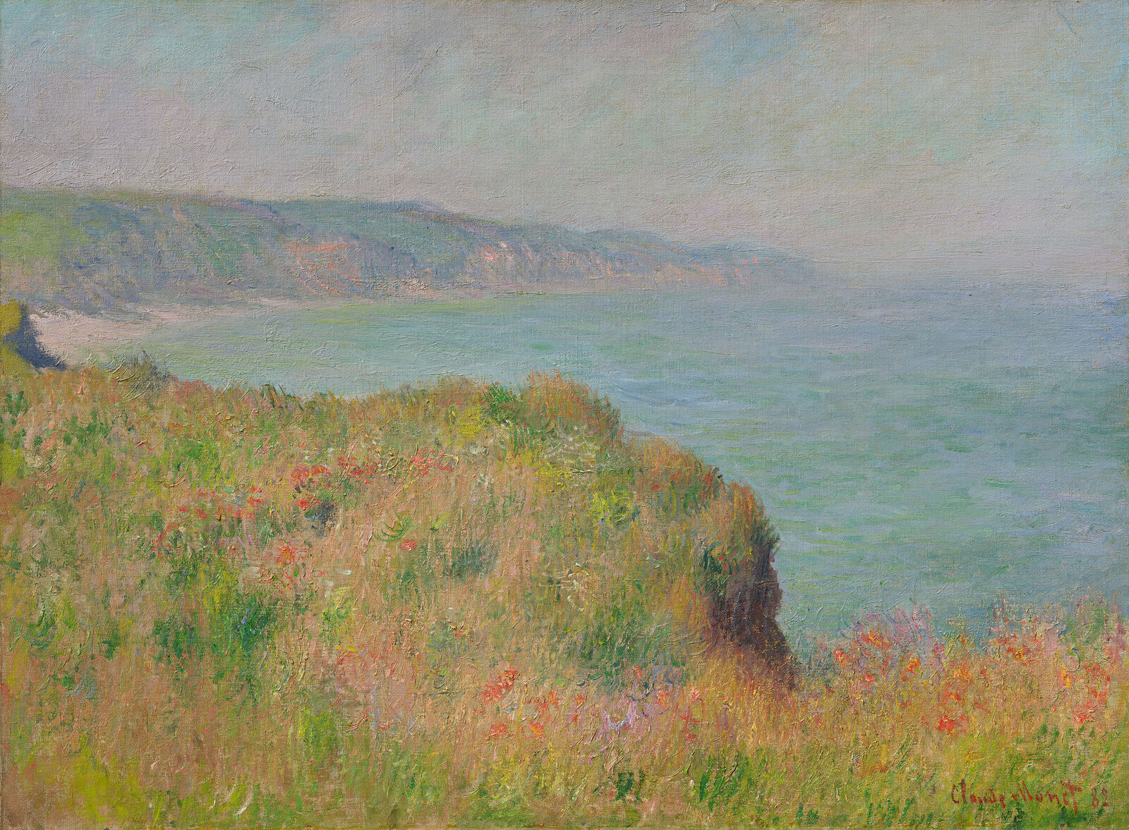 Claude Monet:  Edge of the Cliff at Pourville,  1882