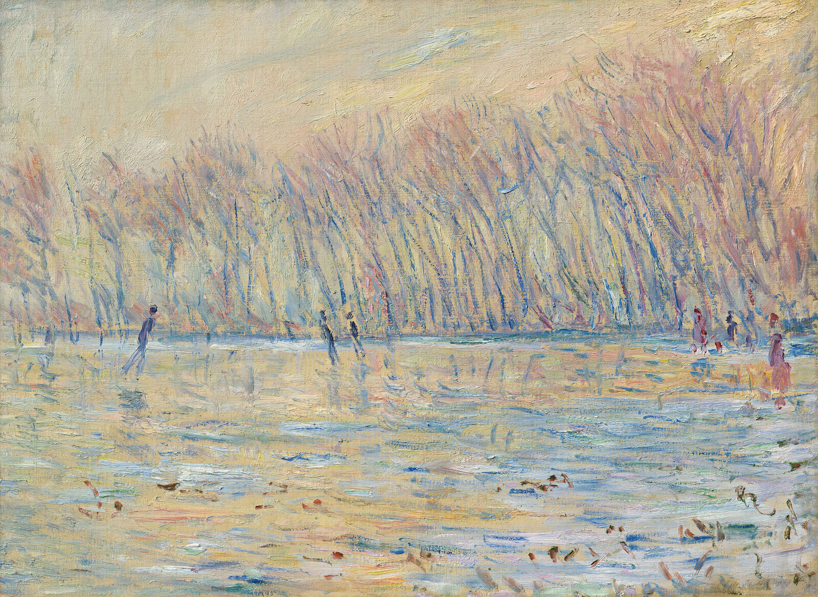Claude Monet:  Skaters at Giverny,  1899