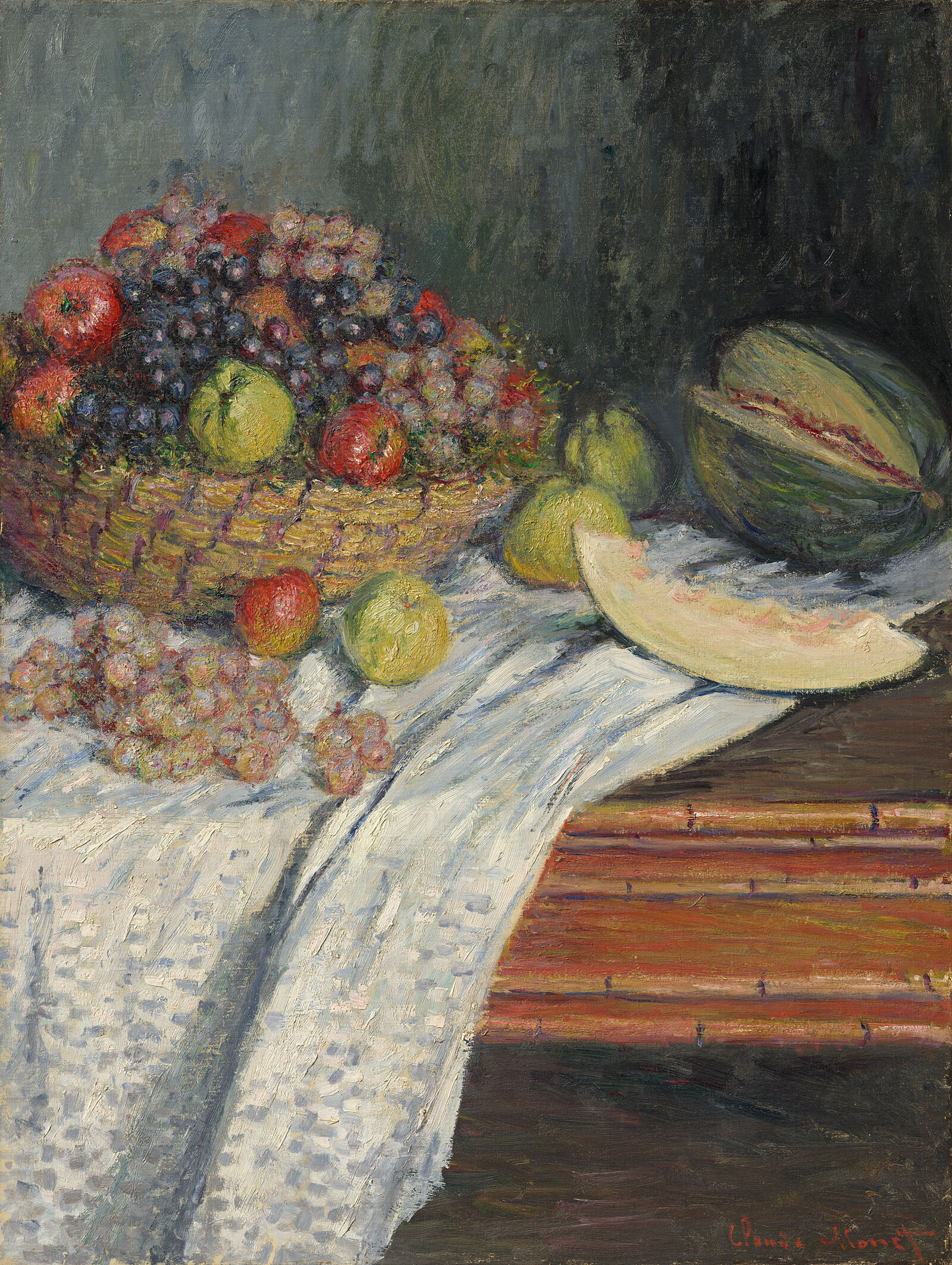Claude Monet: Still Life with a Honeydew Melon, 1879
