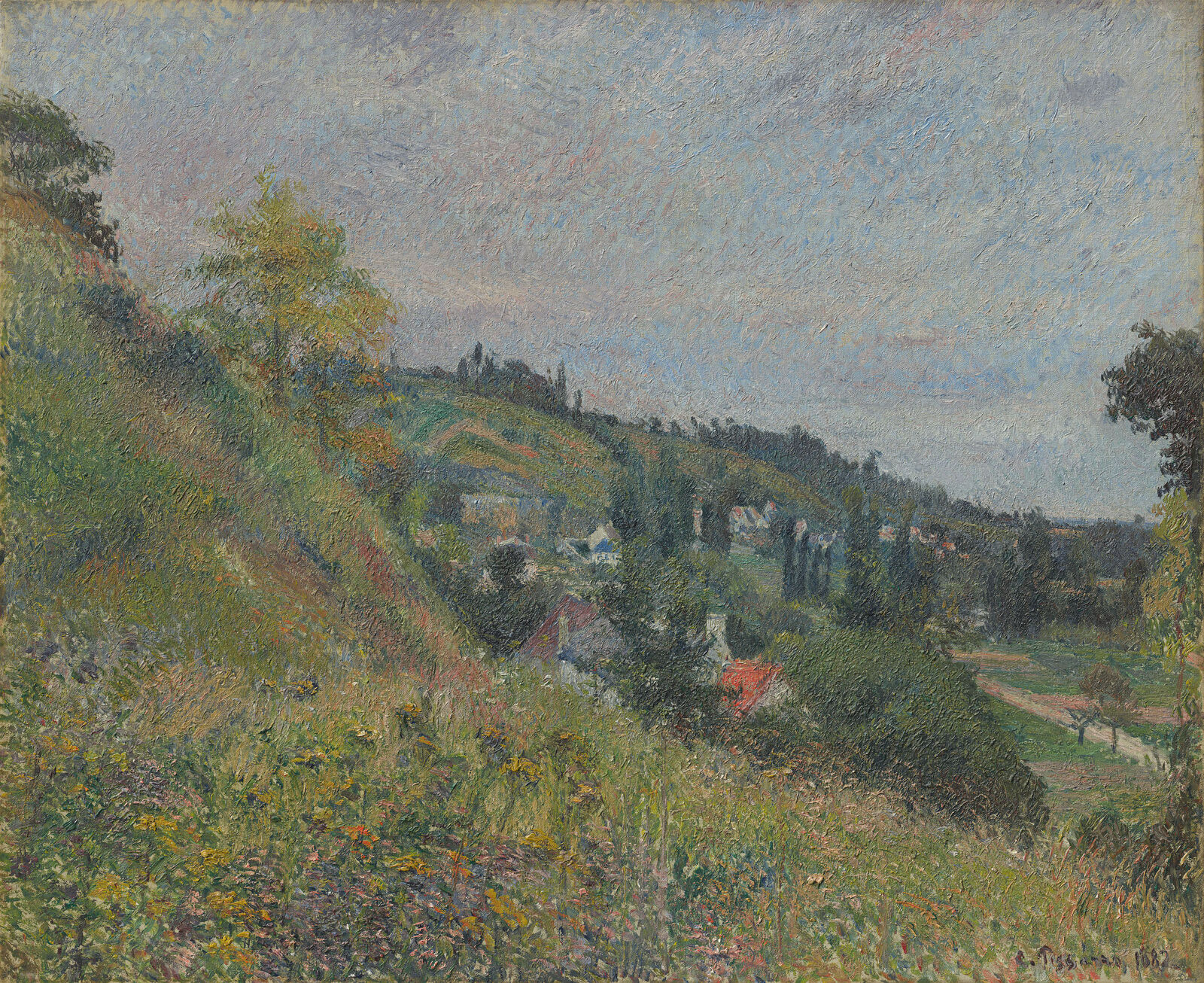 Camille Pissarro:  The Hills at Le Chou, Pontoise,  1882