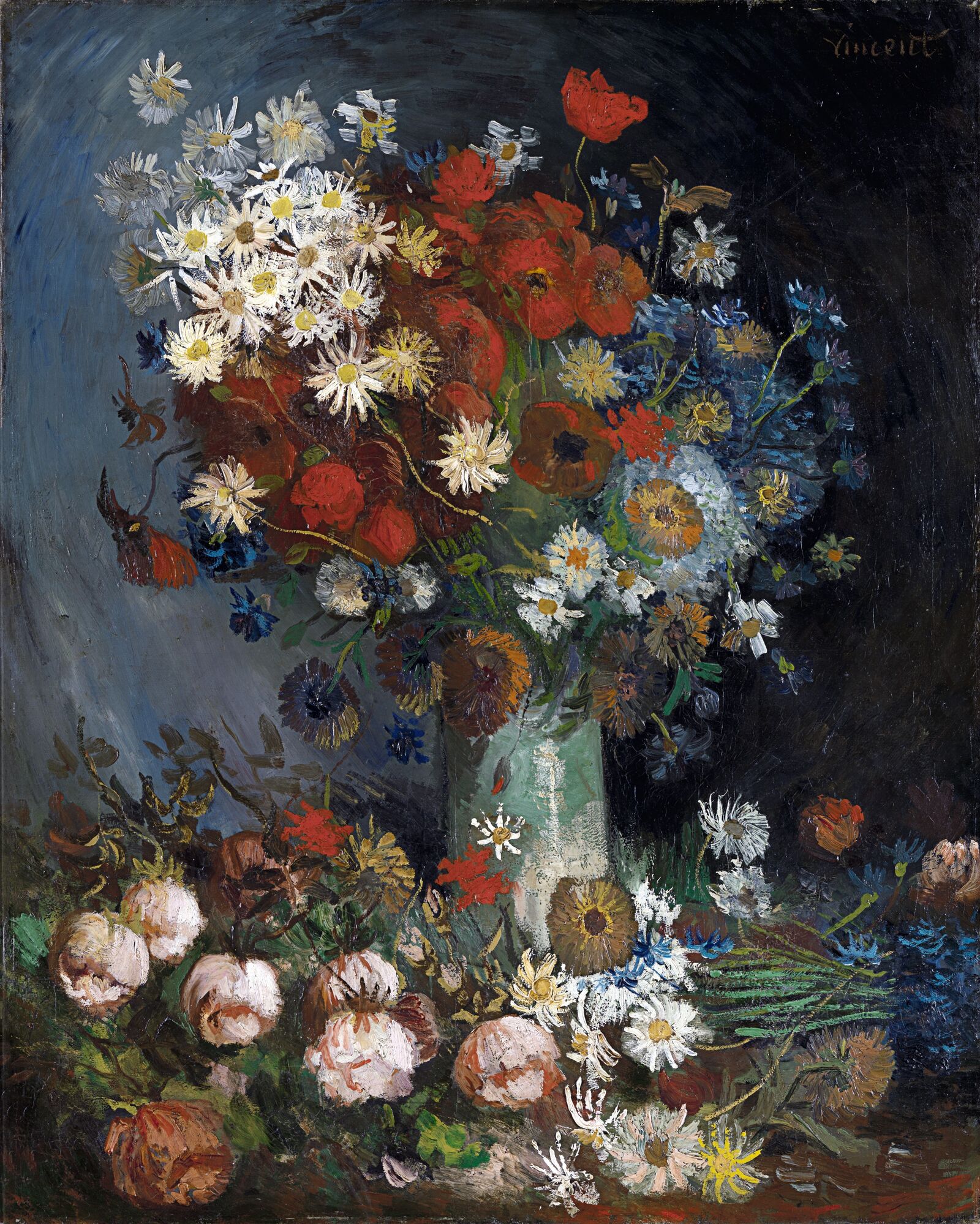   Stillleben mit Wiesenblumen und Rosen,  1886/87,&nbsp;Kröller-Müller Museum, Otterlo 
