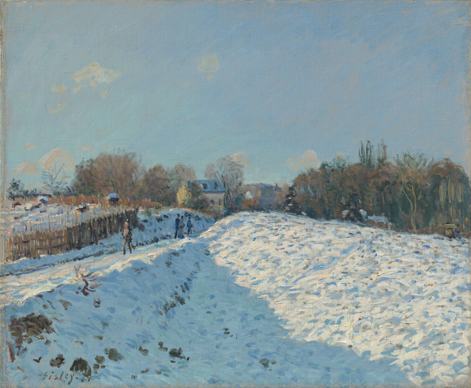 Alfred Sisley:  Schnee in Louveciennes,  1874