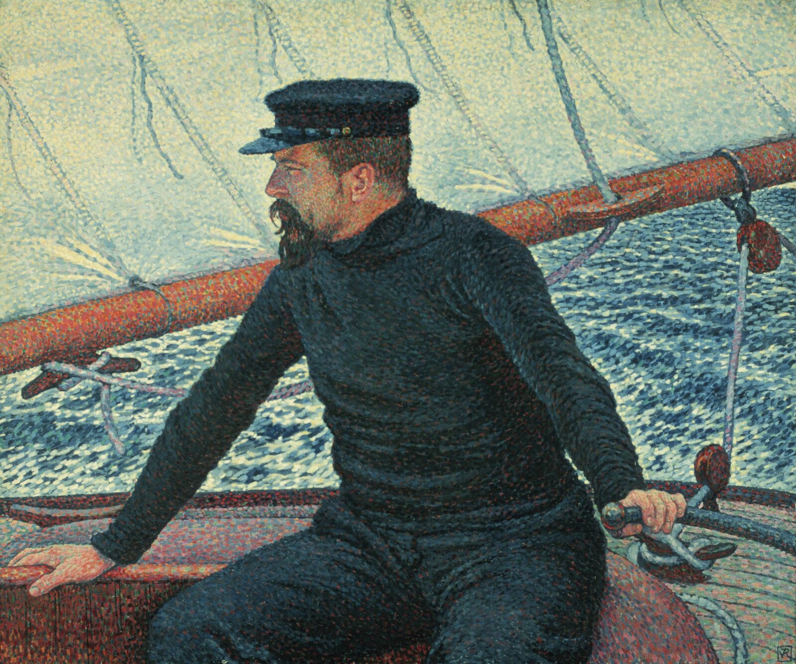  Théo van Rysselberghe, &nbsp;  Paul Signac am Steuer der Olympia , 1896, Privatsammlung&nbsp; 
