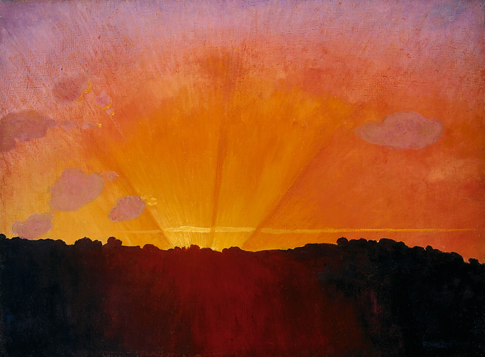 Félix Vallotton: Sunset, Orange Sky , 1910, Kunst Museum Winterthur, purchased with a contribution by Charles and Lisa Jäggli-Hahnloser, 1976

