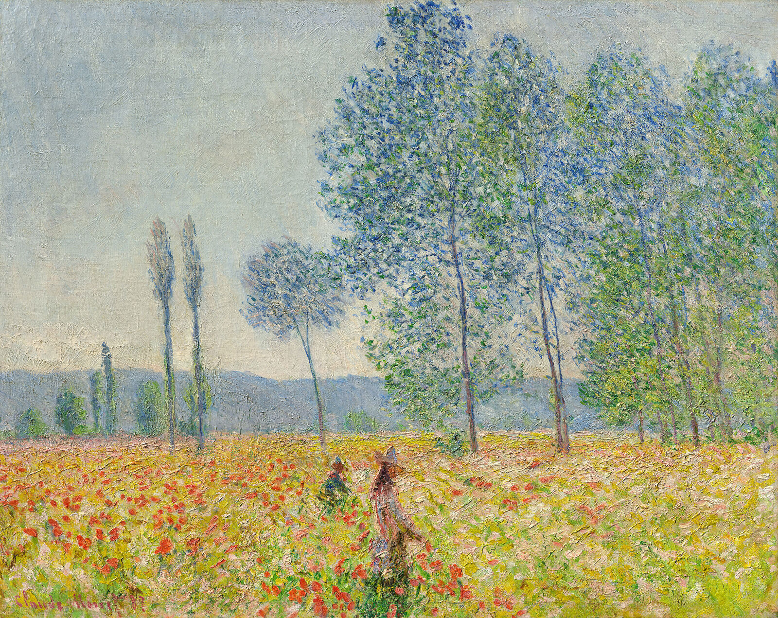 Unter den Pappeln, 1887, Sammlung Hasso Plattner