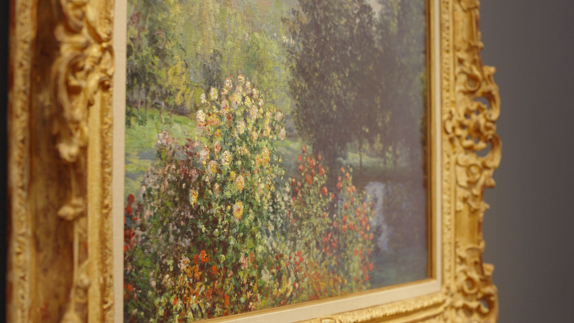 Claude The Rose Bushes in the Garden at Montgeron, 1876 Media